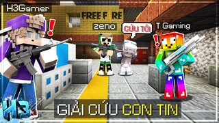 H3 Cùng T Gaming GIẢI CỨU CON TIN Khỏi Khủng Bố Zeno Trong Free Fire Minecraft! | #21 - MINI GAME