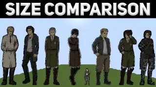 Attack on Titan Size Comparison IN MINECRAFT (Season 4)