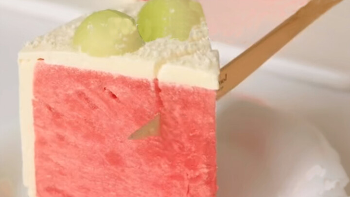 [Food][DIY]How to Make a Watermelon Cake?