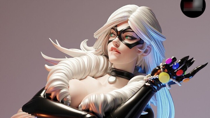 Marvel Black Cat Leather Jacket ฟิกเกอร์ GK