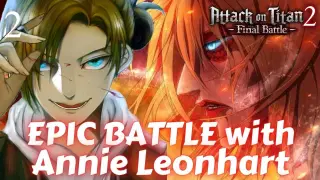 Shinzou wo Sasageyo EPIC Battle with Female Titan Annie Leonhart P2 | Attack on Titan 2 Final Battle