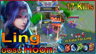 17 Kill MANIAC!! THERE'S NEVER A FAIL MISSION! ɢᴏsᴜ Hoon United States No. 1 Harith - Mobile Legends