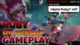 RUBY GAMEPLAY | EPIC comeback | Enemy was shocked because of my Akuma build | Mobile Legend