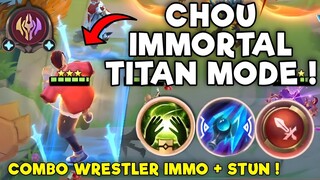 CHOU 6 IMMORTAL TITAN MODE !! SEKALI SKILL AUTO ILANG ?? COMBO MAGIC CHESS MOBILE LEGENDS TERBARU ?