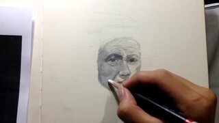 Rembrant.mp4 - White Charcoal and Graphite | JK Art