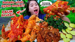 1 EKOR AYAM KAMPUNG  NASI BUNGKUS JUMBO LALAPAN JENGKOL MENTAH PUCUK DAUN SINGKONG