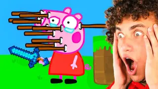 Peppa Pig vs Minecraft (Funny Animation)