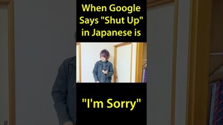 When Google Says Shut Up In Japanese Is "I'm sorry"