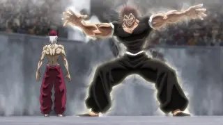Yuujiro vs Kaiou Kaku, Baki is shocked to see Kaiou Kaku's strength