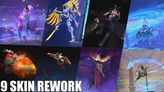 9 SKIN LEGEND & EPIC REWORK - MODEL ANIMASI NYA JADI MAKIN HD DAN KEREN! MOBILE LEGENDS