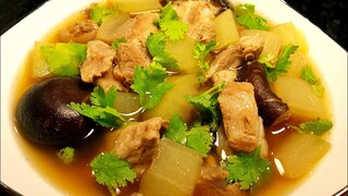 ต้มจืดฟักเขียวกระดูกหมูอ่อน Winter melon and pork ribs soup #Thaifood