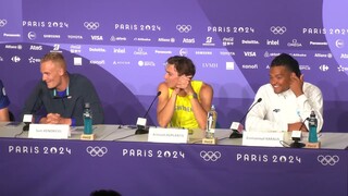 MONDO DUPLANTIS AFTER 6.25M POLE VAULT WORLD RECORD TO WIN OLYMPIC GOLD | PRESS CONFERENCE