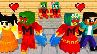 Monster School : Squid Game x DAD AND MOM'S LOVE, BUT ZOMBIE... - Minecraft Animation