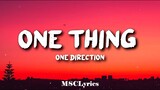 One Thing - One Direction(Lyrics)ðŸŽµ