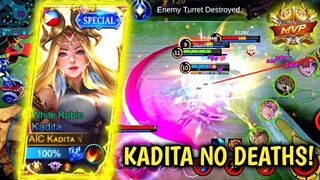 KADITA BULLIED KIMMY AND RUBY IN RANK! WITH NO DEATHS!! | TOP GLOBAL KADITA | MLBB