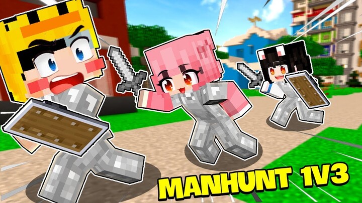 Mimi Minecraft Manhunt Thử Thách Truy Tìm Mr Vịt Cùng Hội Chị Em Trong Làng Hero Team