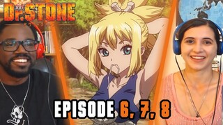 A NEW CREW! | Dr. Stone Episode 6, 7, 8 Reaction