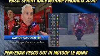 HASIL SPRINT RACE MOTOGP LE MANS 2024! PENYEBAB PECCO BAGNAIA OUT DI SPRINT RACE MOTO GP PERNACIS