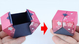 [Origami Kreatif] Kotak Hadiah Bunga Sakura yang Bisa Dibuka Tutup!