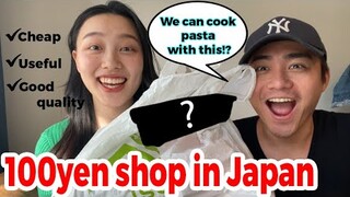 [International Couple] What can we buy with 1,000yen / 500php in a 100yen shop??