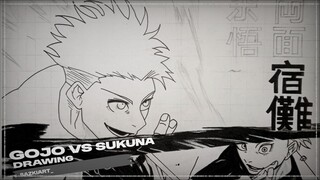 [Pt. 2] Gojo Satoru vs Ryomen Sukuna Drawing - Jujutsu Kaisen