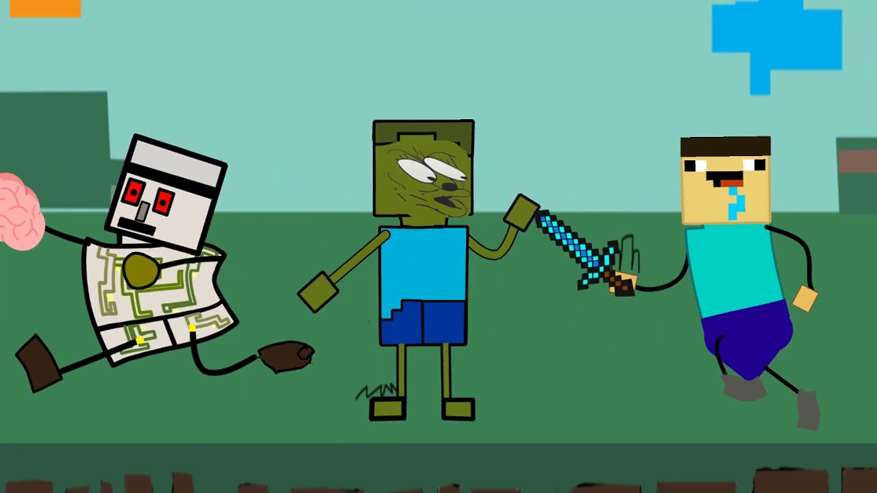 CRAZY ROMBIE | All Episode 24: Roblox vs Minecraft | Minecraft Funny Cartoon  Animation - Bilibili