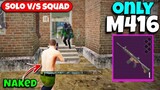 only Cobra M416 ( no armor 🚫) Solo v/s Squad gameplay | Pubg Metro Royale chapter-9