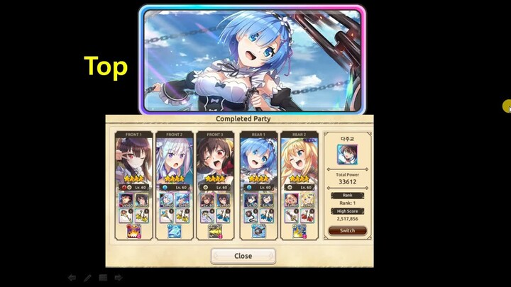 Konosuba Fantastic Days - Why is Rem on top of arena & Why you should not pull Rem if you are f2p