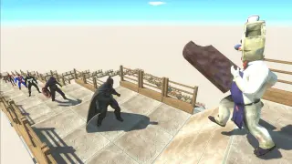 ICE SCREAM vs SUPER HERO DEATH FALL - Animal Revolt Battle Simulator