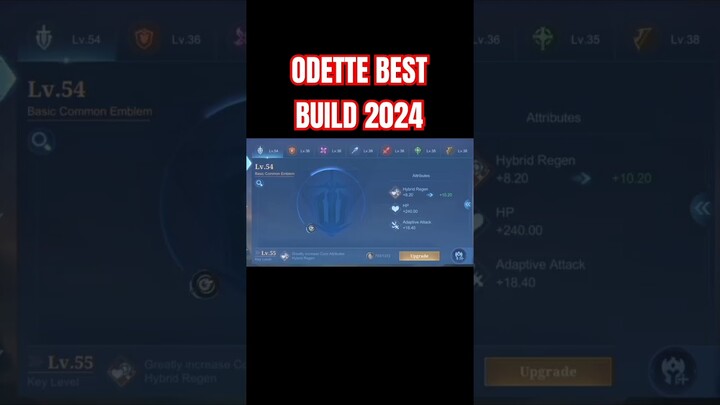 Odette Best Build 2024 (Part 2) #shorts #mlbb