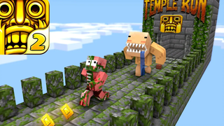 Monster School TEMPLE RUN CHALLENGE - แอนิเมชั่นไมน์คราฟต์