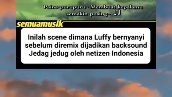 "one piece" luffy bernyanyi disitulah jedag jedug remix beraksi🤔🙄 #onepiece #luffy #remixluffy