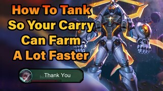 How To Tank So Your Carry Can Farm A Lot Faster - Buffed Gatotkaca | MLBB