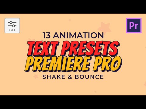 Text Presets Premiere Pro Free Download | Shake & Bounce Animation -  Bilibili