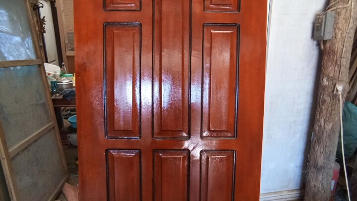 panel door spray finish