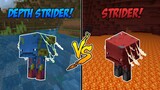 🔥Update Mobs Terbaru! Depth Strider vs Strider! - Minecraft!