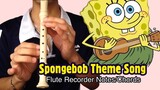 Spongebob Theme Song - SLOW EASY FLUTE RECORDER LETTER NOTES | CHORDS | TUTORIAL | Flutenotes