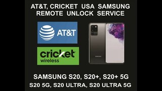 AT&T USA Remote Unlock Service, Samsung S20, Ultra, Plus, 5G