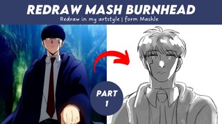 REDRAW MASH BURNHEAD FORM MASHLE‼️ KIRA-KIRA GANTENG GA YAA⁉️ SPEEDPAINT | FANART