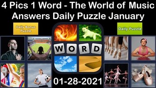 4 Pics 1 Word - The World of Music - 28 January 2021 - Answer Daily Puzzle + Daily Bonus Puzzle