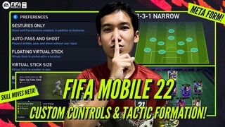 FIFA Mobile 22 Indonesia | Best Formation & Skill Moves in Game? Custom Controls & Tactic Formation!