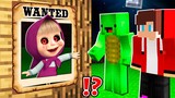 Why Creepy MASHA is WANTED ? Mikey and JJ vs MASHA and The BEAR - in Minecraft Maizen
