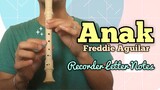ANAK (Freddie Aguilar) | Recorder Letter Notes / Flute Notes