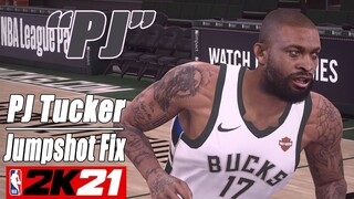 PJ Tucker Jumpshot Fix NBA2K21 with Side-by-Side Comparison