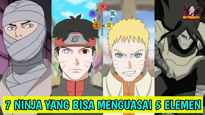 7 ninja jenius di Naruto yang mampu kuasai 5 elemen !