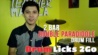 2 Bar Double Paradiddle Lick | Drum Licks 2Go No.6 | Edison Jurado