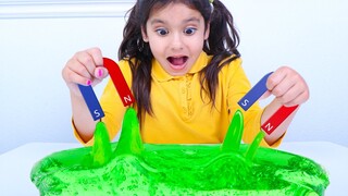 Ellie & Kaden's Magnetic Slime Science Experiments