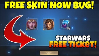 BUG EVENT! CLAIM FREE SKIN | FREE STAR WARS TICKETS + FREE DIAMONDS | FREE SKIN MOBILE LEGENDS