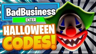 *🎃HALLOWEEN UPDATE* ALL NEW UPDATE OP CODES! Roblox Bad Business 🤡