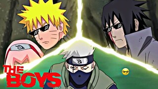 NARUTO VS SASUKE 💪 Kakashi Obito thug life moment || Naruto shippuden funny moments